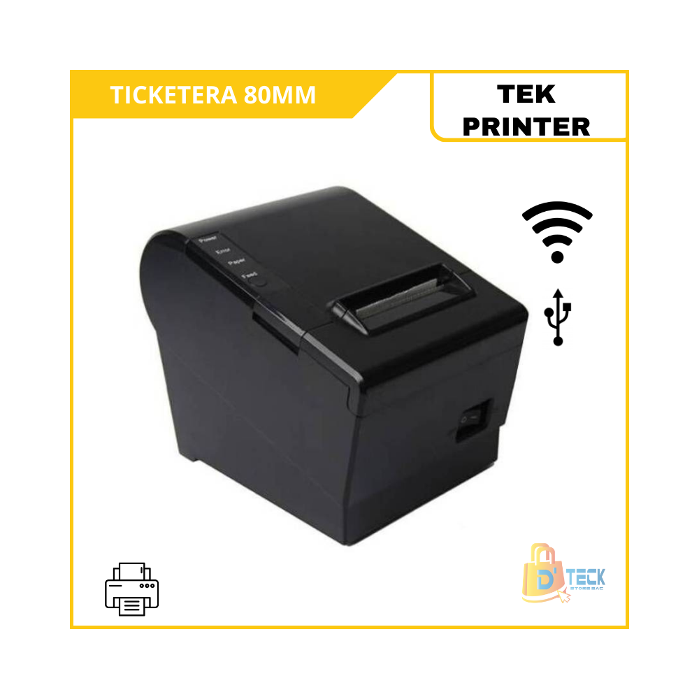 IMPRESORA TERMICA TICKETERA TEK PRINTER TEK-POS80-BS USB + RED 80MM