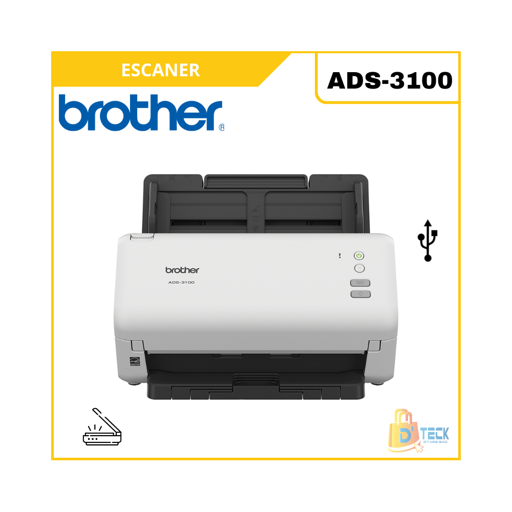 ESCANER BROTHER ADS-3100 ADF DUPLEX 40PPM