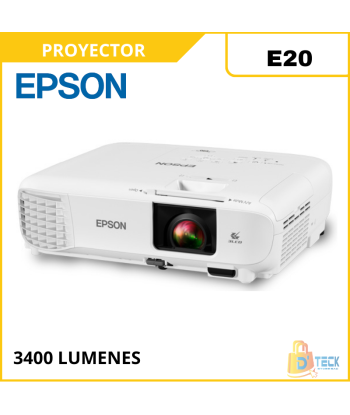 Proyector Epson PowerLite E20 3400 Lúmenes 1024x768 XGA