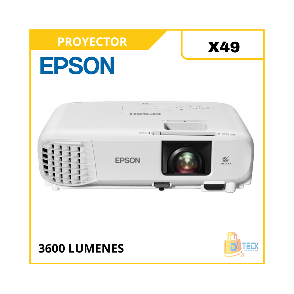 Proyector Epson PowerLite X49 3600 Lúmenes 1024x768 XGA