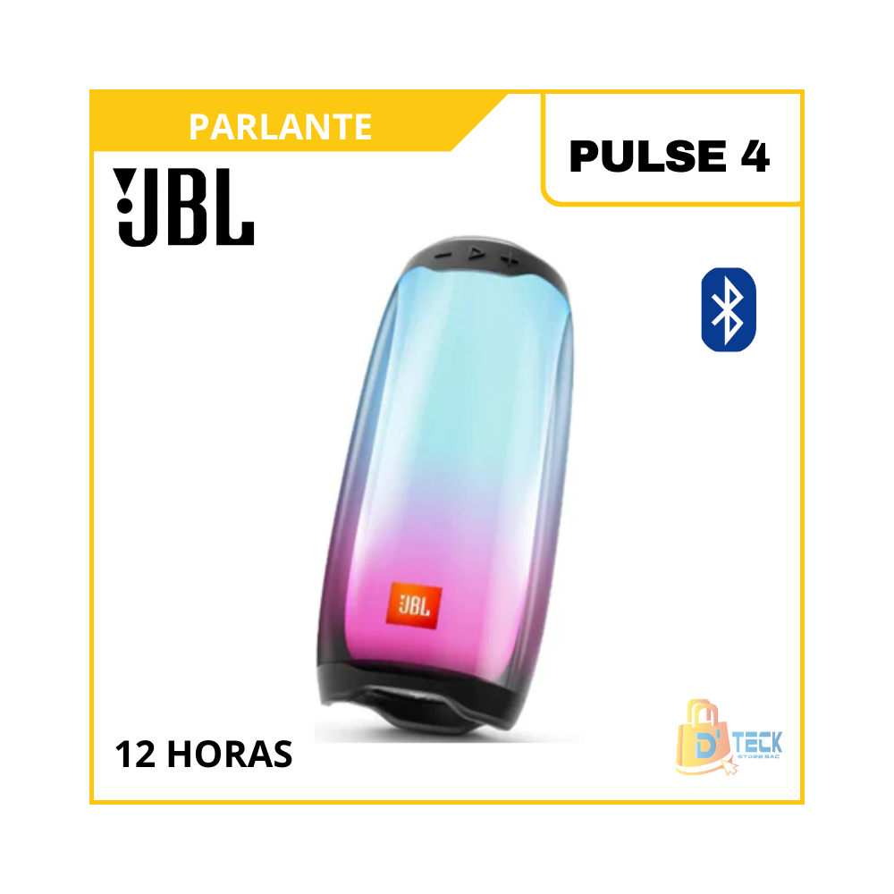 PARLANTE JBL SPEAKER PULSE 4 BLUETOOTH BLACK LUZ LED COLOR