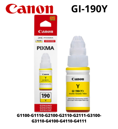 Tinta Canon GI-190 Yellow...