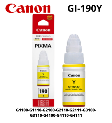 Tinta Canon GI-190 Yellow Botella 70ML