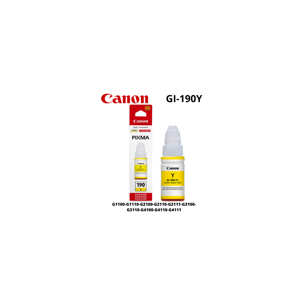 Tinta Canon GI-190 Yellow Botella 70ML