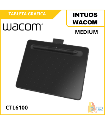 TABLETA GRAFICA WACOM INTUOS MEDIUM BLUETOOTH BLACK CTL-6100