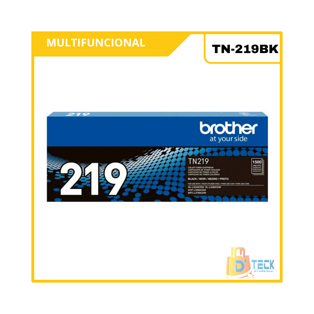 TONER BROTHER TN-219 BLACK ORIGINAL RENDIMIENTO 100 PAG.