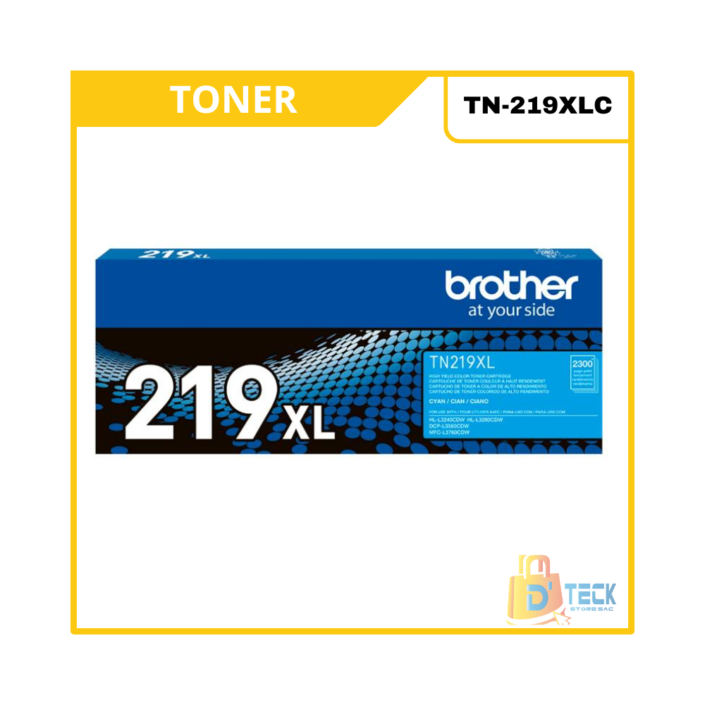 TONER BROTHER TN-219XL CYAN ORIGINAL RENDIMIENTO 2300 PAG.