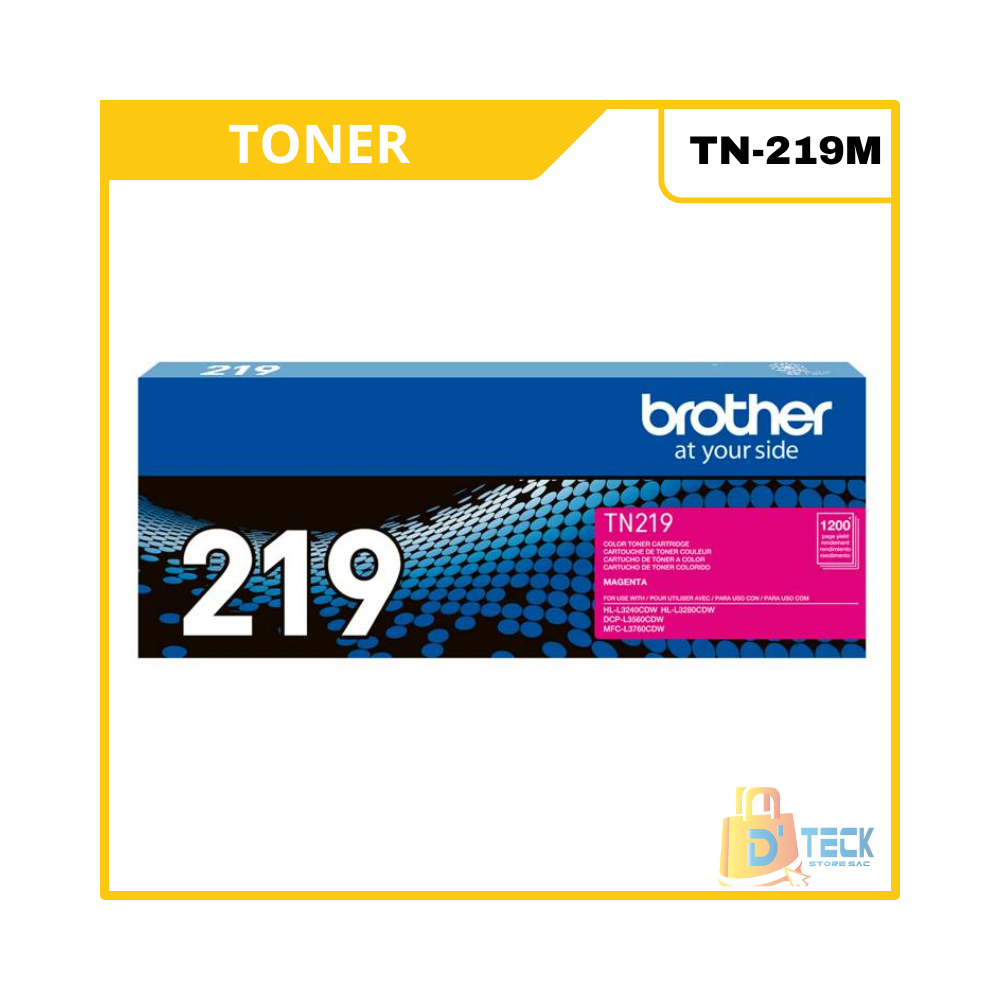 TONER BROTHER TN-219 MAGENTA ORIGINAL RENDIMIENTO 1200 PAG.