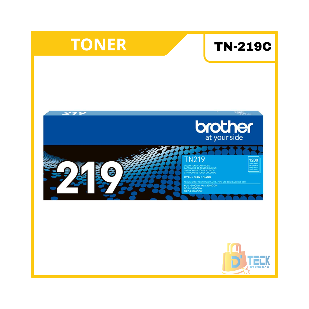 TONER BROTHER TN-219 CYAN ORIGINAL RENDIMIENTO 1200 PAG.