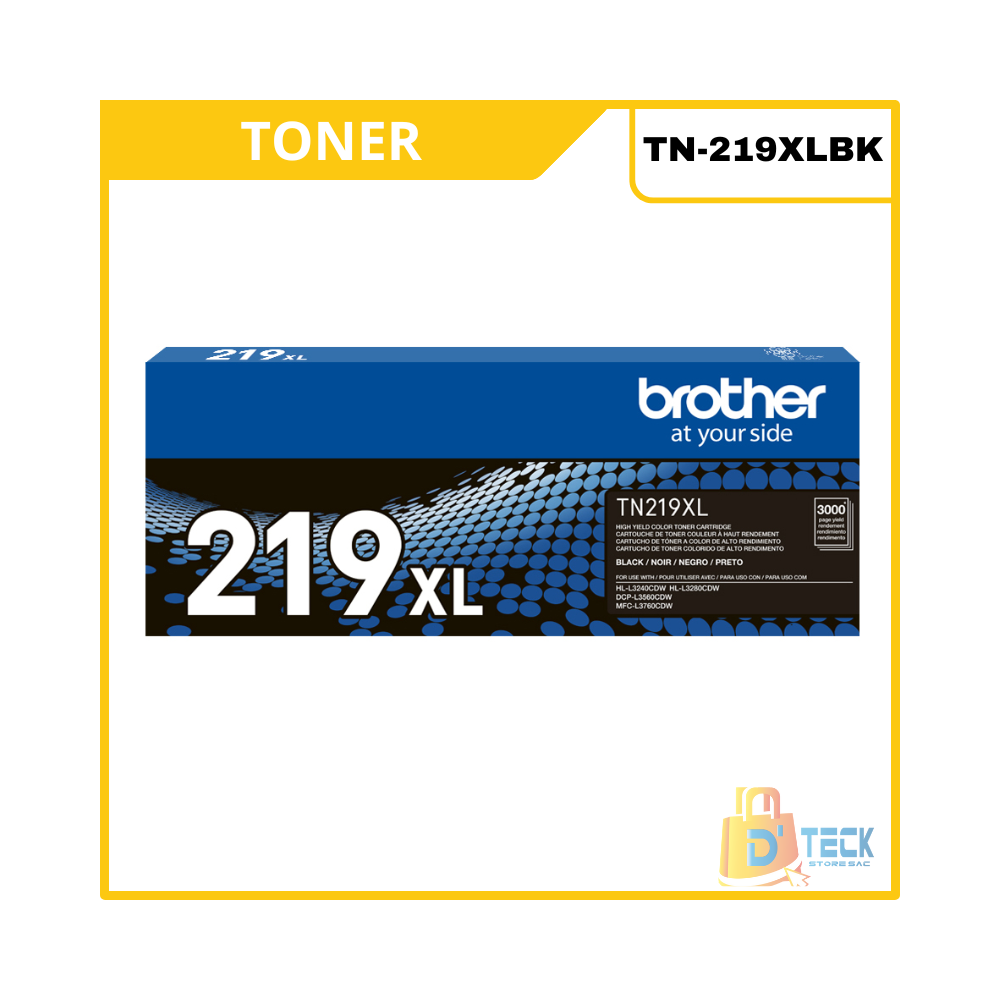 TONER BROTHER TN-219XL NEGRO ORIGINAL RENDIMIENTO 3000 PAG.