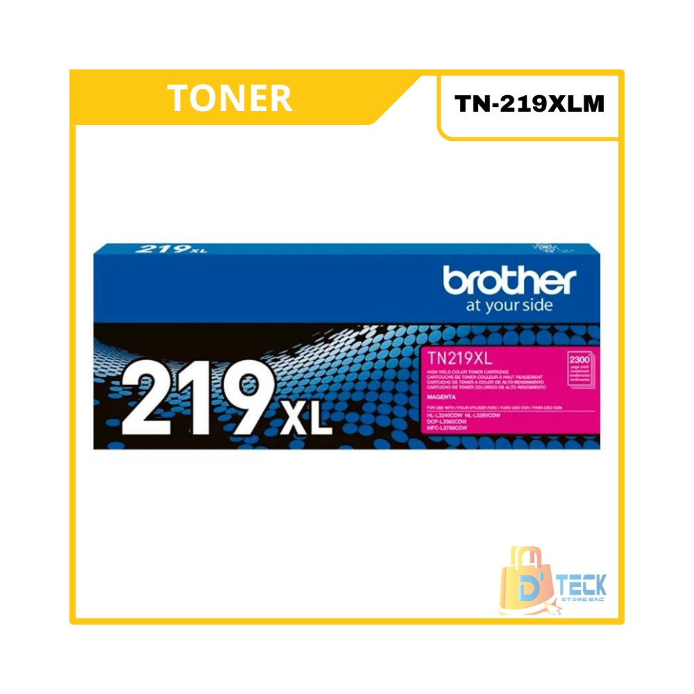 TONER BROTHER TN-219XL MAGENTA ORIGINAL RENDIMIENTO 2300 PAG.