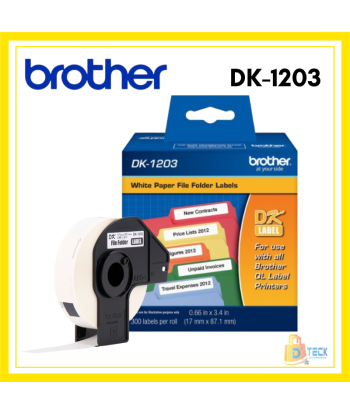 CINTA BROTHER DK-1203 (17mm x 87mm) PARA ETIQUETADORA BROTHER