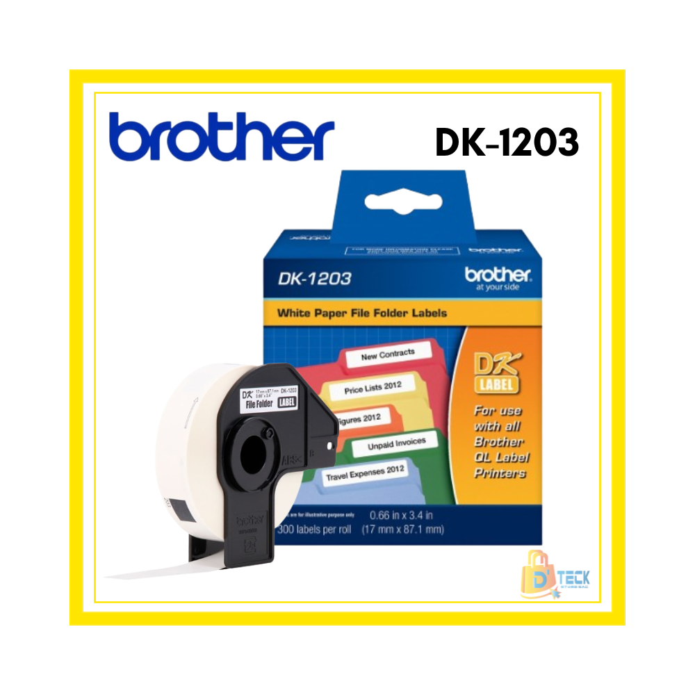 CINTA BROTHER DK-1203 (17mm x 87mm) PARA ETIQUETADORA BROTHER