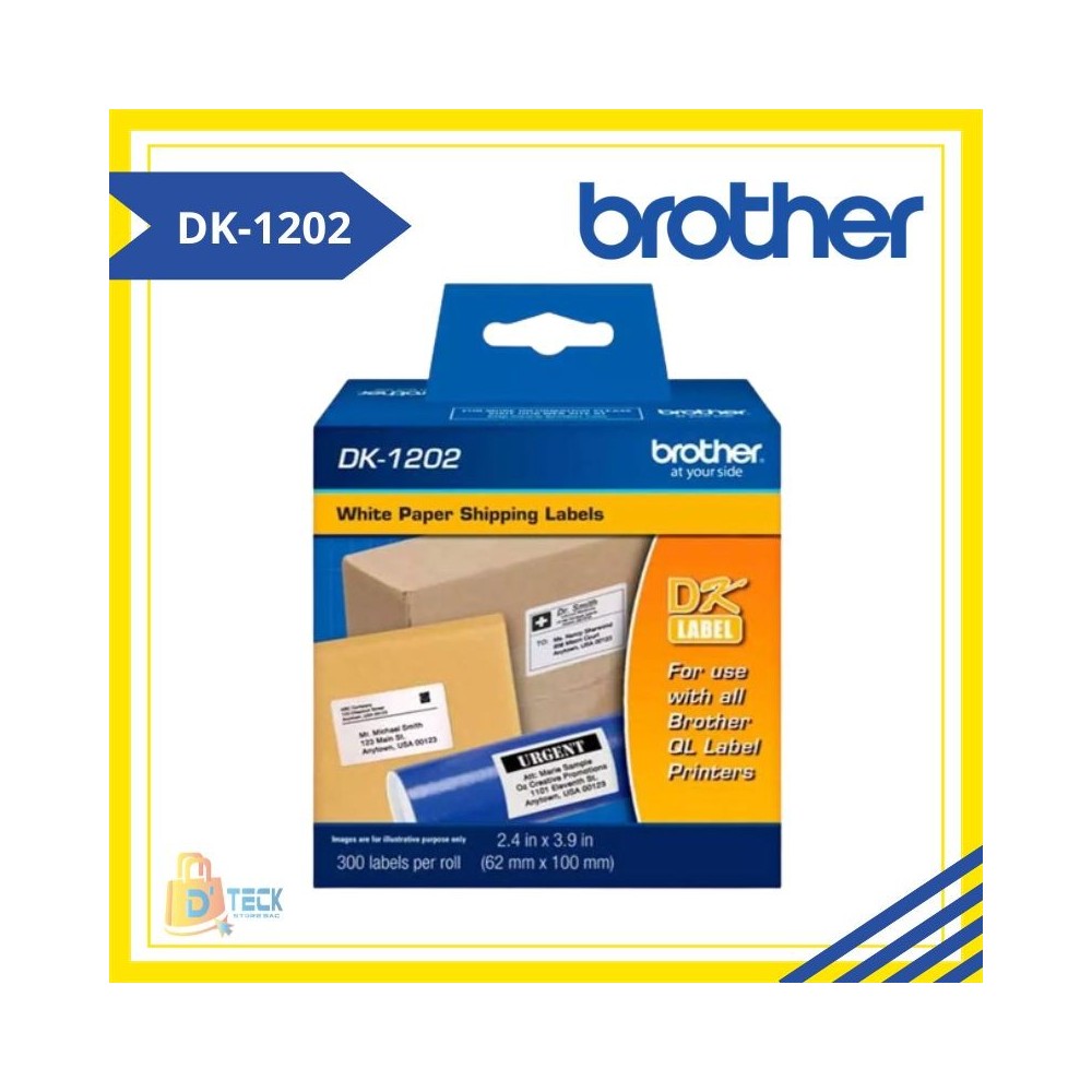 CINTA BROTHER DK-1202 (62mmx10mm) PARA ETIQUETADORA BROTHER