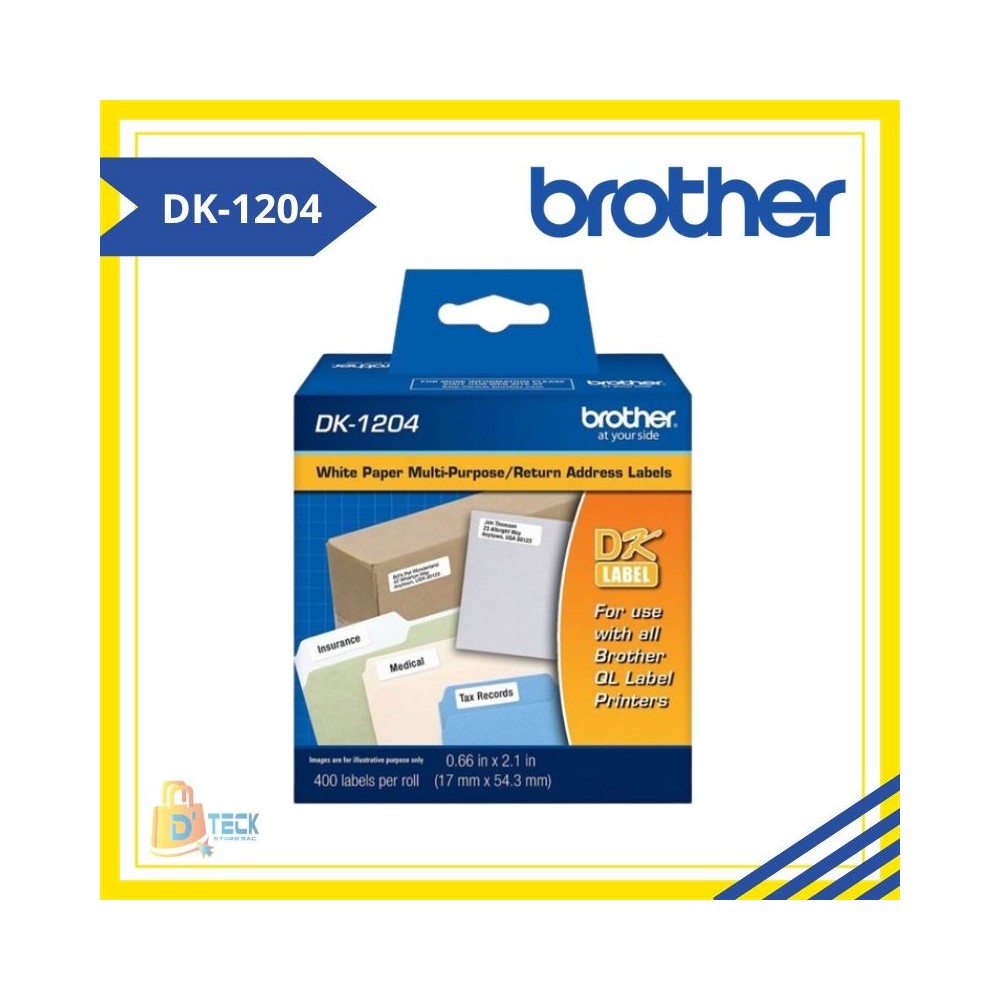 CINTA BROTHER DK-1204(17MM X 54MM) PARA ETIQUETADORA BROTHER