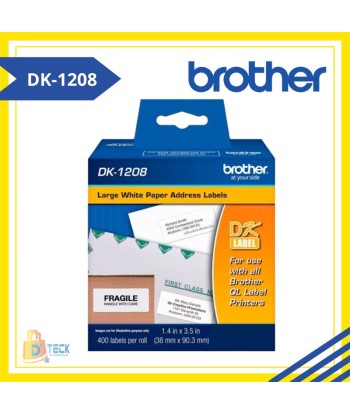 CINTA BROTHER DK-1208(38MM X 90MM) PARA ETIQUETADORA BROTHER