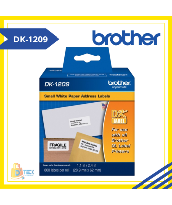 CINTA BROTHER DK-1209 (29MMX62MM) PARA ETIQUETADORA BROTHER