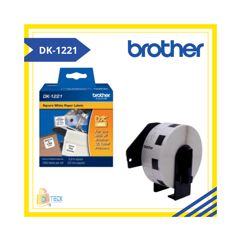 CINTA BROTHER DK-1221(23mm X 23mm) 1000 ETIQUETAS BROTHER