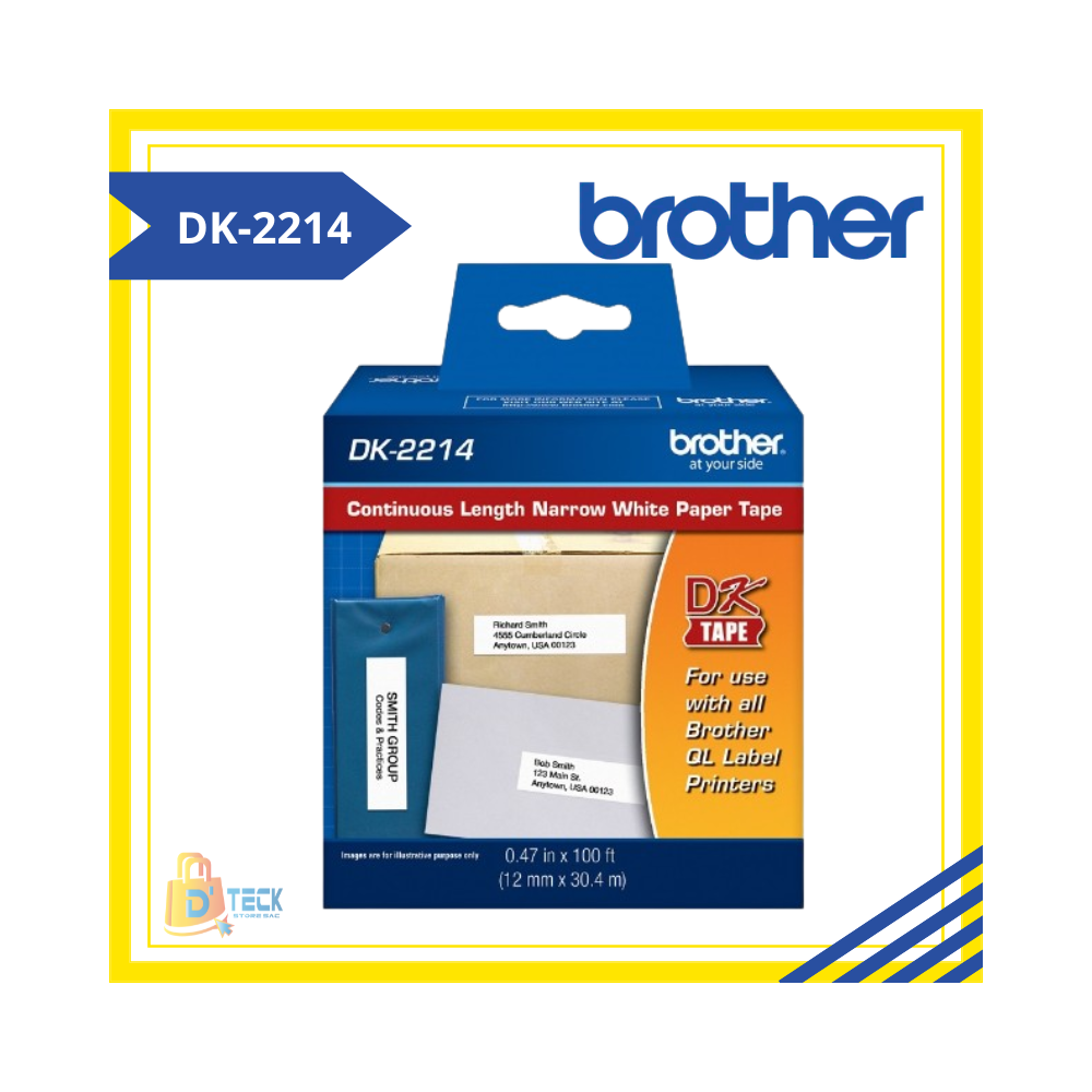 CINTA BROTHER DK-2214(12MMX30.48MM) PARA ETIQUETADORA BROTHER