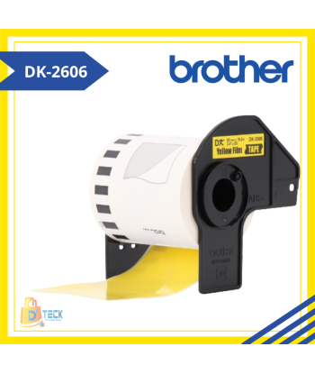 CINTA BROTHER DK-2606  62MMx15.24MM Negro/Yellow Original