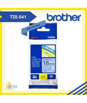 TZE-541|CINTA BROTHER ORIGINAL TZE-541 (18MM X 8MTS) NEGRO/AZUL