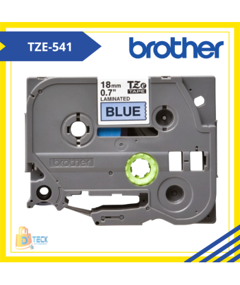 TZE-541|CINTA BROTHER ORIGINAL TZE-541 (18MM X 8MTS) NEGRO/AZUL