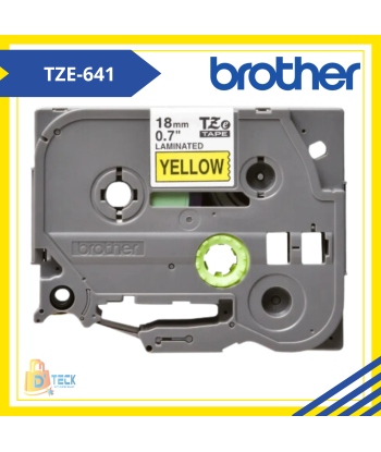 TZE-641|CINTA BROTHER TZE-641 (18MM X 8MTS) NEGRO/AMARILLO