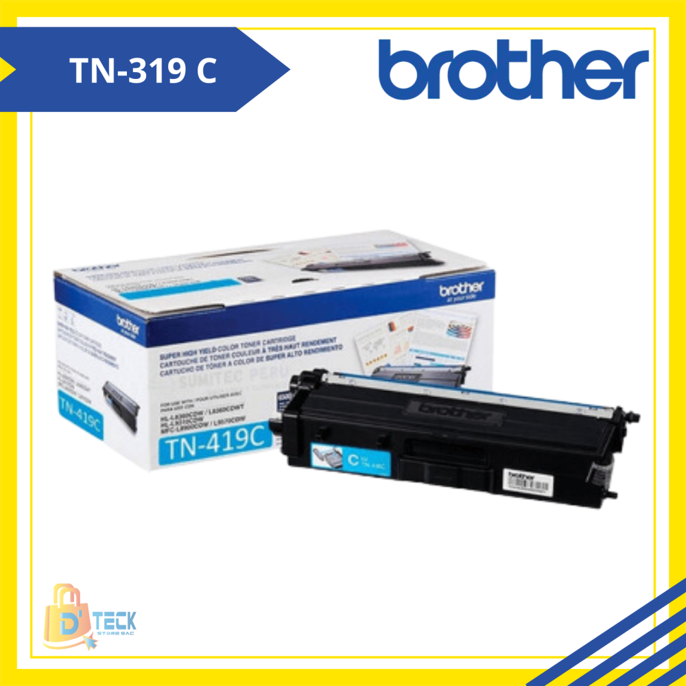 TONER BROTHER TN-319 CYAN ORIGINAL RENDIMIENTO 6000 PAG