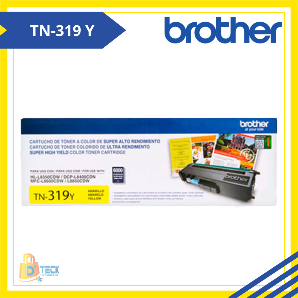 TONER BROTHER TN-319 YELLOW ORIGINAL RENDIMIENTO 6000 PAG