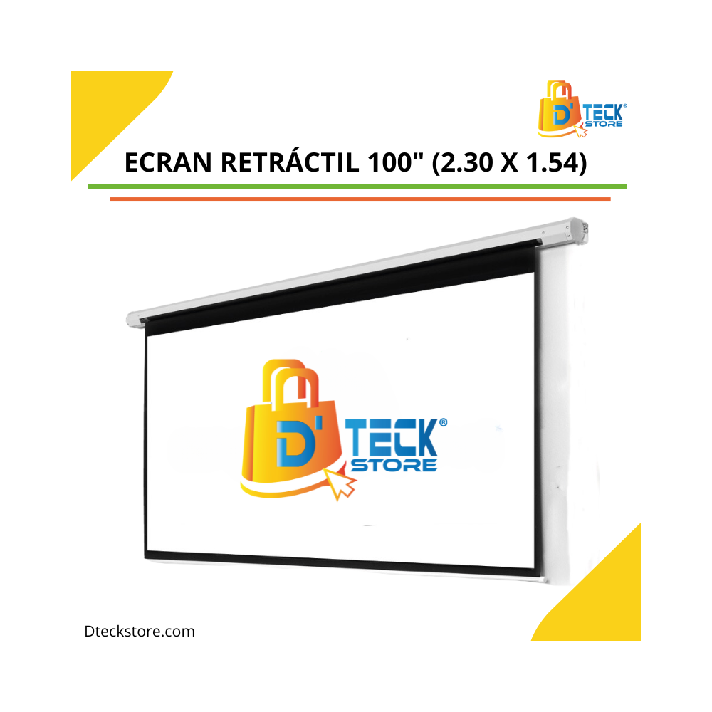 Ecran Retráctil 100″ (2.30 X 1.54) Mts Antireflex (Formato 16:9)