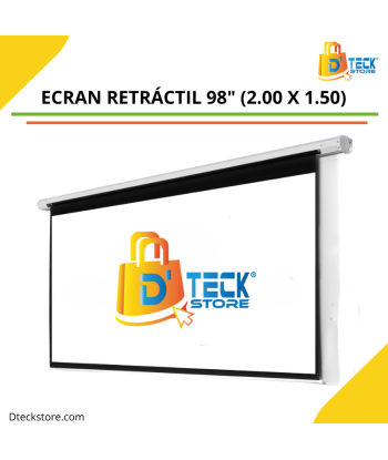 Ecran Retráctil 98″ (2.00 X 1.50) Mts Antireflex (Formato4:3)