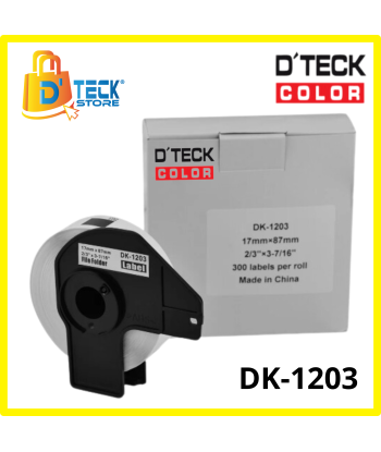 CINTA D´TECK COLOR DK-1203 (17mm x 87mm) PARA ETIQUETADORA BROTHER