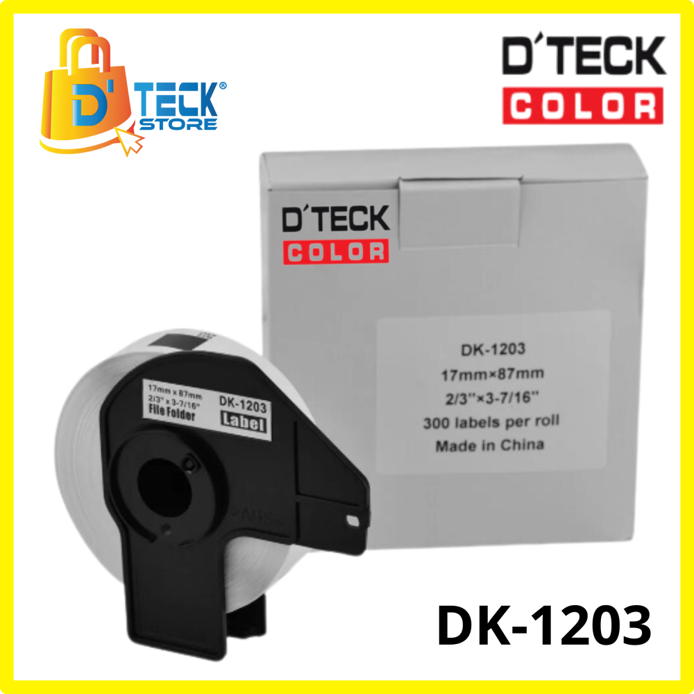 CINTA D´TECK COLOR DK-1203 (17mm x 87mm) PARA ETIQUETADORA BROTHER