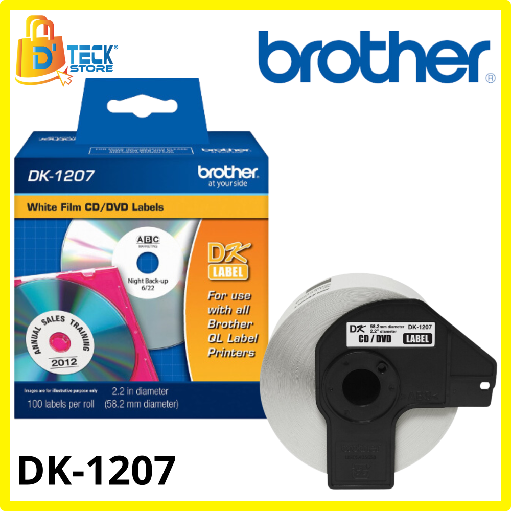 CINTA BROTHER DK-1207 (58mm) PARA ETIQUETADORA BROTHER