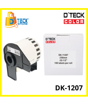 CINTA D´TECK COLOR DK-1207 (58mm) PARA ETIQUETADORA BROTHER