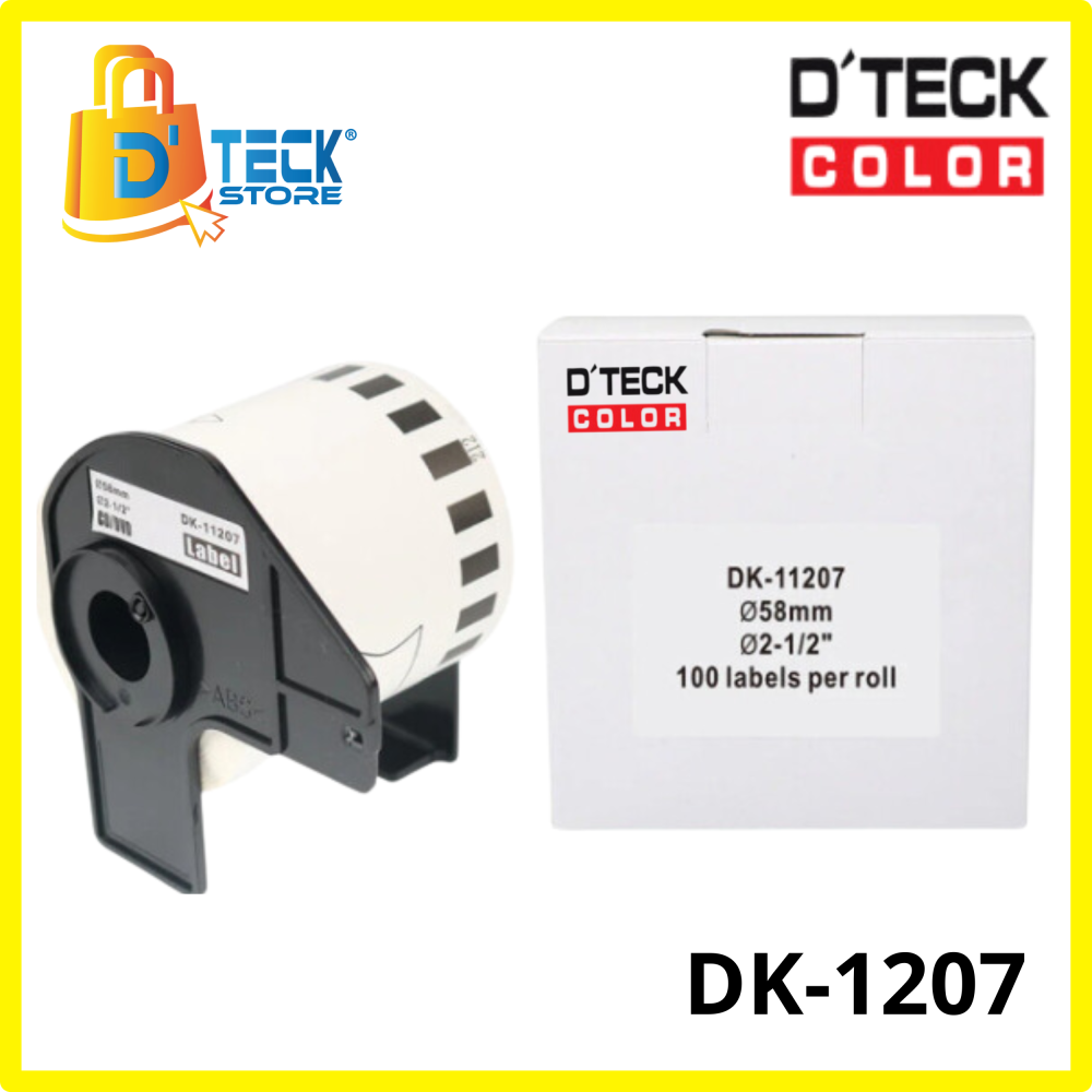 CINTA D´TECK COLOR DK-1207 (58mm) PARA ETIQUETADORA BROTHER