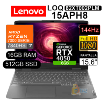 LAPTOP GAMING  LENOVO LOQ  15APH8 AMD Ryzen7 7840HS /16GB  /512GB SSD/15.6"FHD -144HZ/TECLADO ESPAÑOL