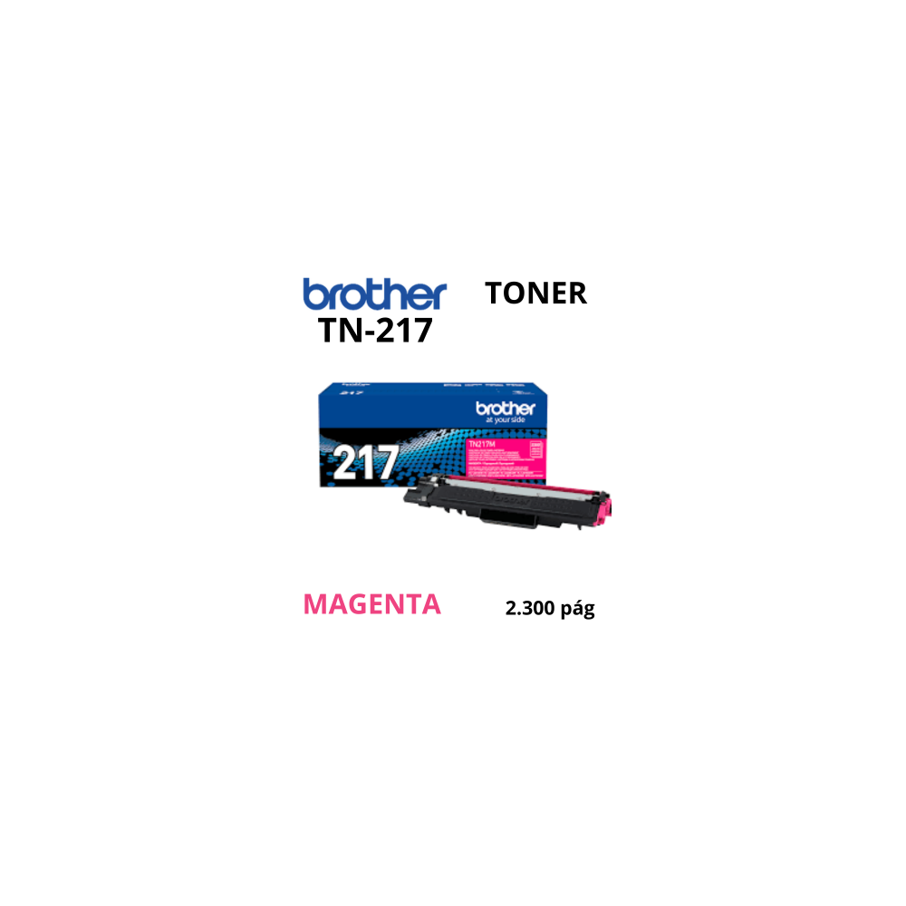 Toner Brother TN-217M Magenta 2300 Páginas