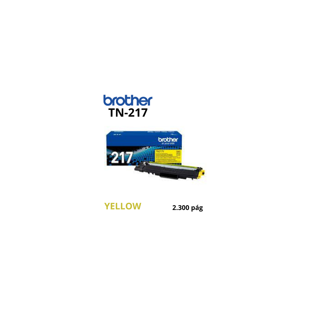 Toner Brother TN-217Y Yellow 2300 Páginas