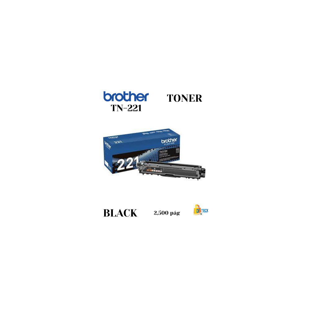 Toner Brother TN-221BK Black 2500 Páginas