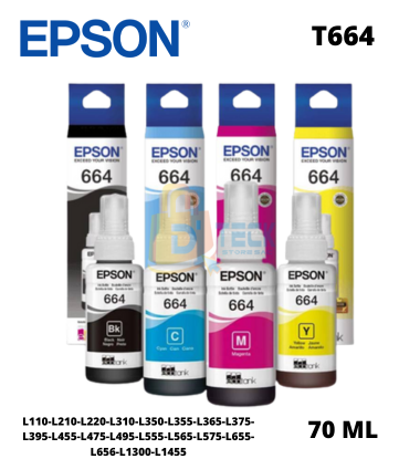 Kit de 4 tintas Epson 644, Cian,Magenta, Yellow,Black