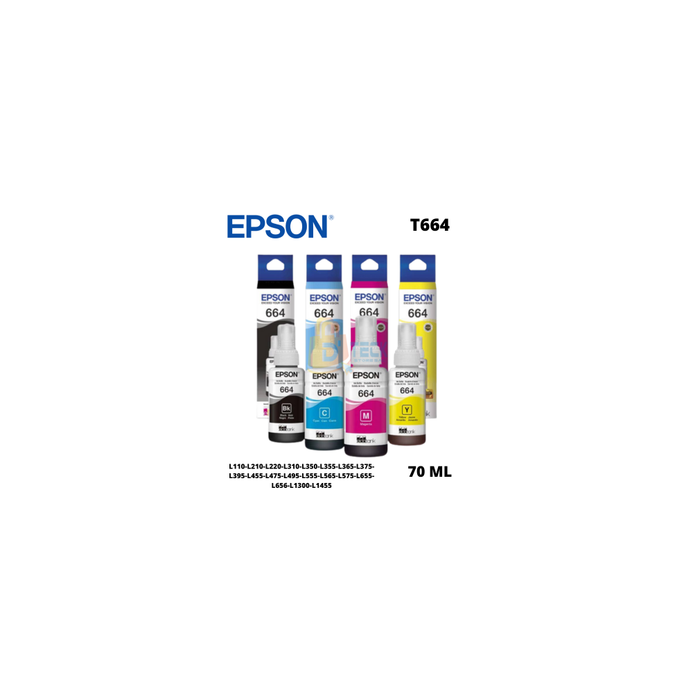 Kit de 4 tintas Epson 644, Cian,Magenta, Yellow,Black