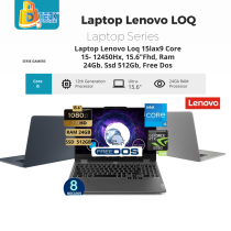 Laptop Lenovo Loq 15lax9 Core

15- 12450Hx, 15.6"Fhd, Ram

24Gb. Ssd 512Gb, Free Dos