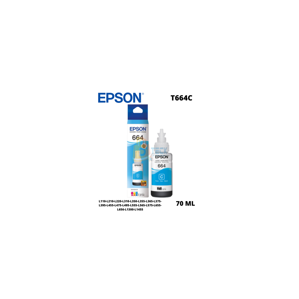 Tinta Epson 664 Cyan Botella 70ML