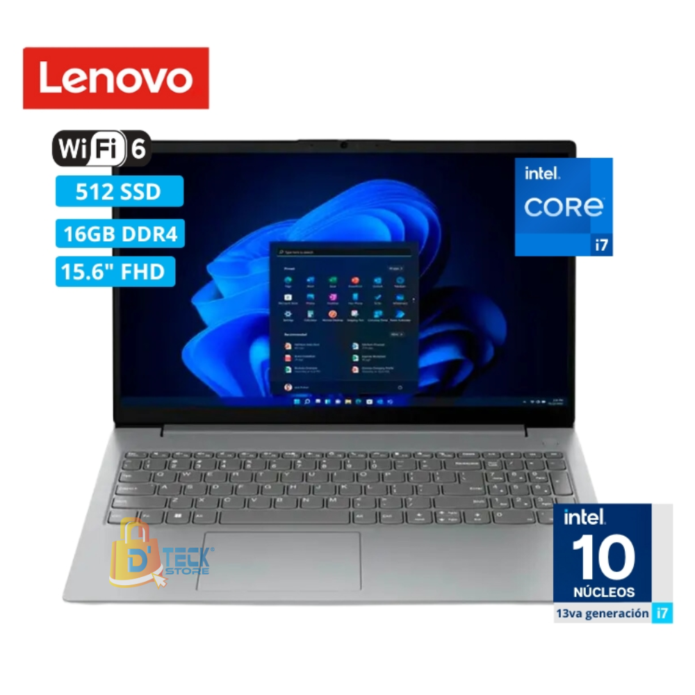 LAPTOP LENOVO V15 G4 IRU INTEL CORE I7-1355U 16GB DDR4 512GB SSD 15.6"  FHD 83A100ERLM