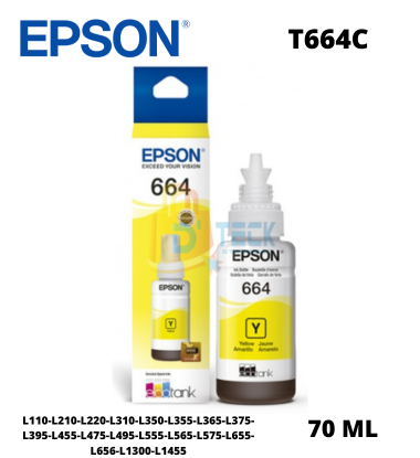 Tinta Epson 664 Yellow Botella 70ML