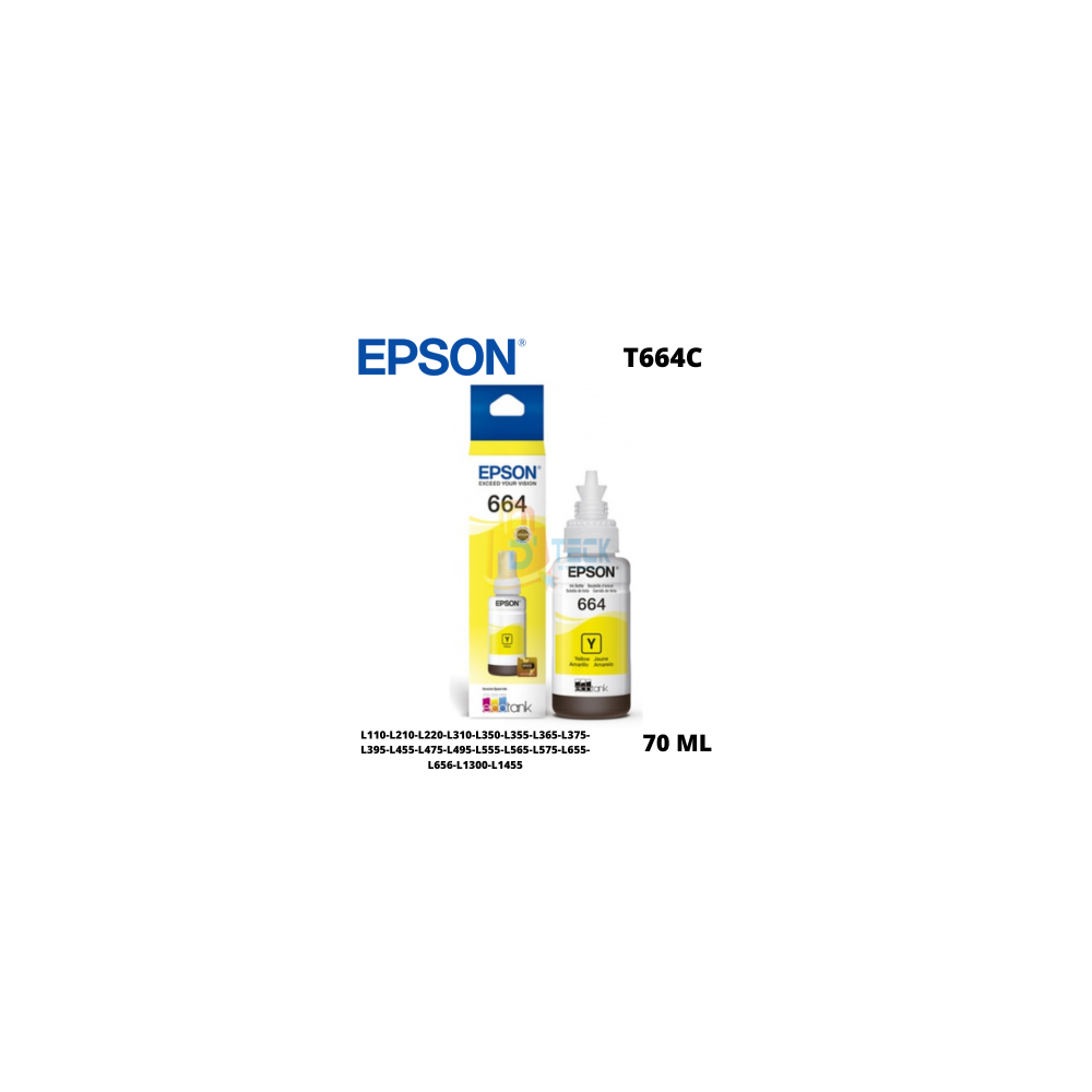 Tinta Epson 664 Yellow Botella 70ML