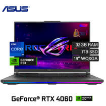 LAPTOP ASUS ROG STRIX G18 INTEL CORE i9 -14900HX 32GB RAM 1TB SSD NVIDIA GeForce RTX 4060 8GB WD 11 HOME G814JVR-IS96