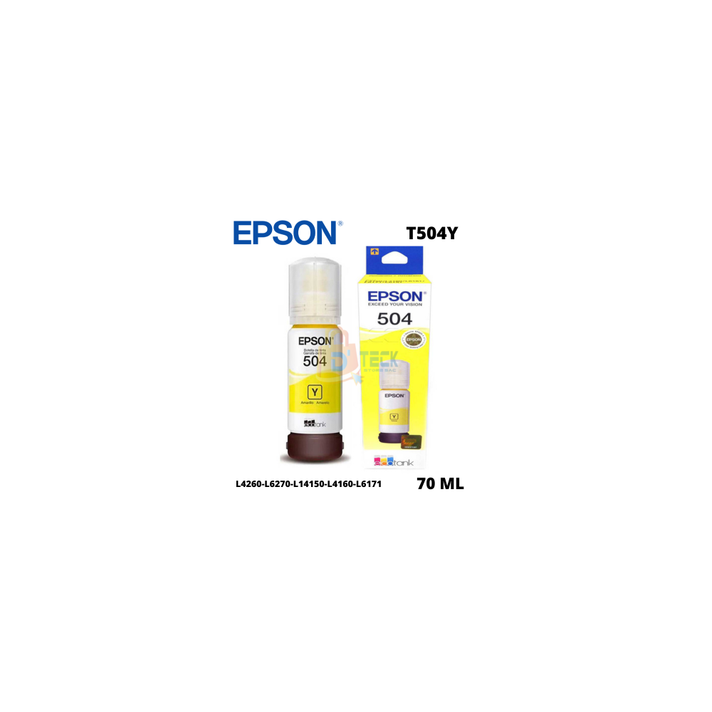 Tinta Epson 504 Yellow Botella 70ML