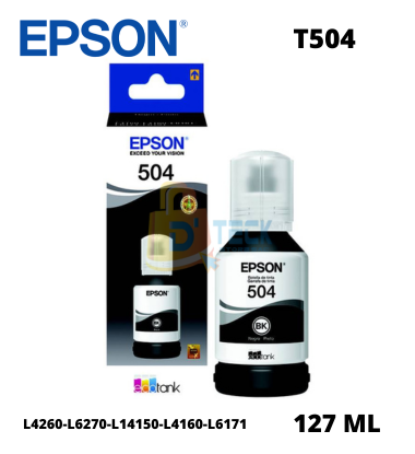 Tinta Epson 504 Black Botella 127ML